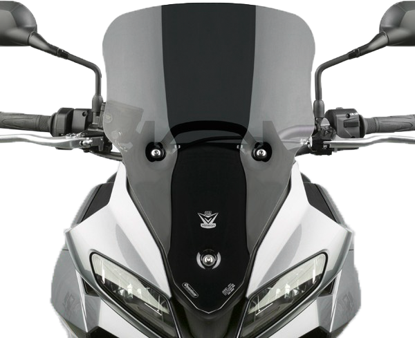 National Cycle Vstream short dark tint motorcycle windshield displaying its sleek, aerodynamic design and tinted finish.