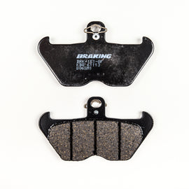 Semi-metallic Braking Brake Pad Set by Braking with multiple pads and mounting hardware for vehicle brake system.