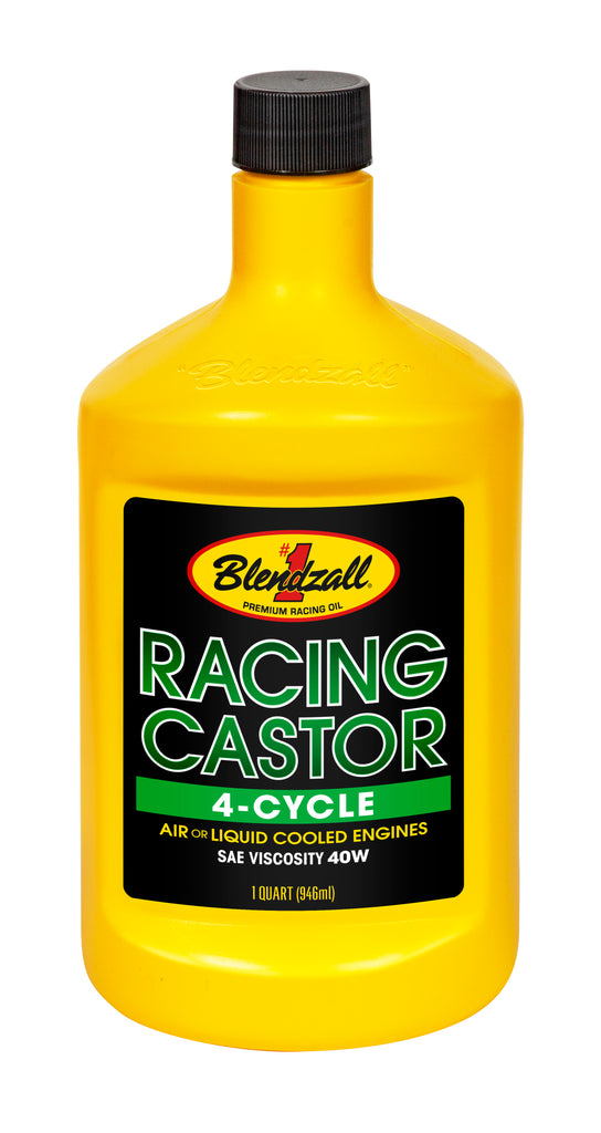 Blendzall Racing Castor 4T 45W motorcycle engine oil in a 32oz container, designed for high-performance 4-stroke engines.