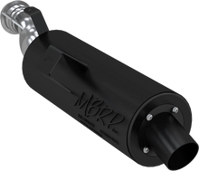 Load image into Gallery viewer, MBRP Exhaust single slip-on system with 4.25-inch black sport muffler, showcasing the sleek exhaust design.
