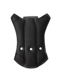 Alpine Star Sm7 black top pad with adjustable straps, designed for motorcycle safety and comfort.