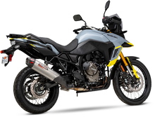 Load image into Gallery viewer, Yoshimura RS-12 ADV slip-on exhaust for Suzuki motorcycles, showing the sleek black and chrome finish with Yoshimura branding
