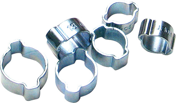 Motion Pro Steel 7/16-inch O-Clips clamps, 10-pack, designed for secure fastening and durable performance in automotive or motorcycle applications.