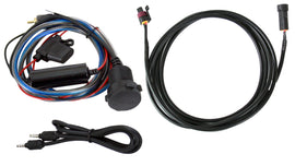 SSV Works USB/Aux port WP3 system for audio and communication, shown installed on a vehicle dashboard.