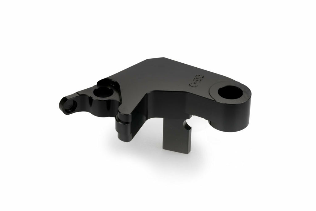 Black PUIG Lever Adaptor Clutch for Yamaha YAM 561-21113BK, close-up of the motorcycle clutch lever adapter.