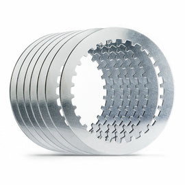 Hinson Steel Clutch Plates Kit with 7 plates, part number 151-6227, showing shiny steel clutch plates stacked together.