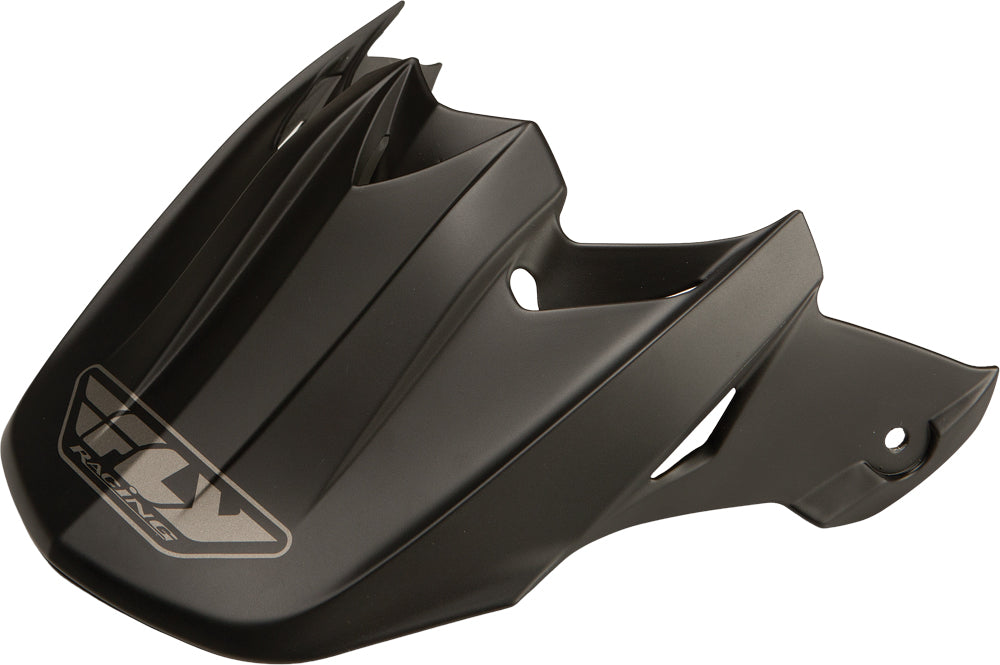 Fly Racing universal fit matte black helmet visor for motorcycle helmets, lightweight and durable helmet accessory.