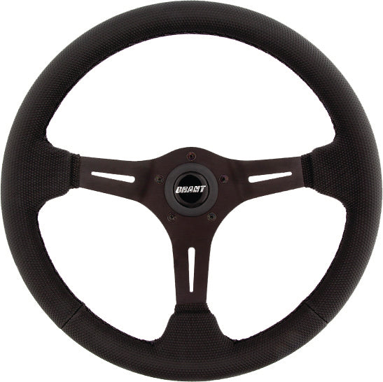 Grant Gripper Series Steering Wheel for Polaris RZR, 13.75-inch black sport steering wheel with textured grip