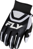 Fly Racing - Youth F-16 Gloves Black/White Yl - 378-912YL