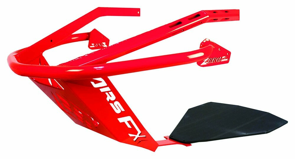 Red front bumper for Z Broz Racing Zbroz vehicle, body part with a sleek, durable design suitable for off-road racing vehicles.