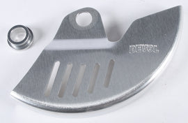 Devol Yamaha YZ250 rear disc guard, black metal protection for motorcycle brake disc, designed for durability and safety.