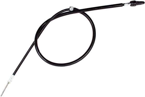 Motion Pro Black Vinyl Speedo Cable 70-5106 for motorcycle, showing the durable black vinyl exterior and steel fittings.