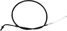 Load image into Gallery viewer, Motion Pro black vinyl throttle push cable for motorcycles, showing the cable with black vinyl coating and metal fittings.
