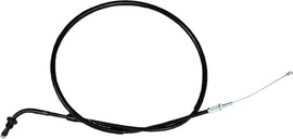 Motion Pro black vinyl throttle push cable for motorcycles, showing the cable with black vinyl coating and metal fittings.