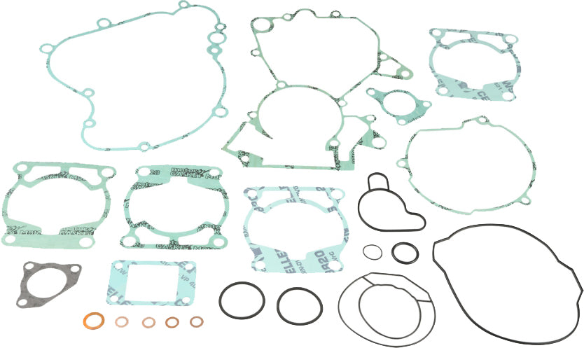 Athena Complete Gasket Kit for Husqvarna and KTM motorcycles, includes various gaskets and seals with detailed packaging.