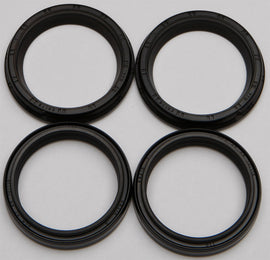 All Balls suspension fork and dust seal wiper kit, model 22-56142, with black rubber seals and metal components for motorcycle suspension.
