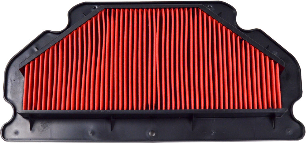 Emgo air filter model 78-9411 showing a close-up of the cylindrical filter element with pleated design for motorcycle or scooter.