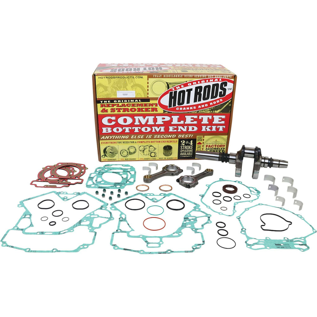Hot Rods engine bottom end kit 421-HR0193, including engine components and parts arranged on a white background.