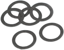Set of James Gasket oil filter retainers, 10-piece pack, showing circular gasket seals with metal edges for engine oil filtration.