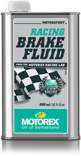 Load image into Gallery viewer, Motorex Racing Brake Fluid 500ml bottle, automotive brake fluid in a clear container, designed for high-performance brake systems.