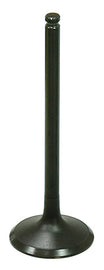 Bronco engine exhaust valve 183-09201E with metallic finish, close-up view showing detailed valve components.