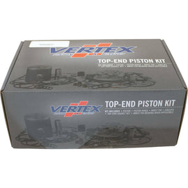 Vertex piston kit with top end components, including pistons and parts for engine rebuild, shown in the image.