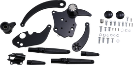 Black Hawg Halters Inc foot controls for 14-up models, featuring forward center controls with a sleek design.