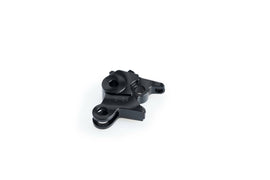 Black PUIG lever adapter brake for BMW motorcycles, compatible with model 561-03628BK, shown installed on motorcycle handlebar.