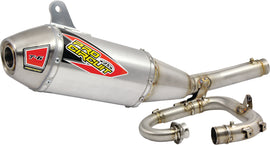 Pro Circuit T-6 SS exhaust system for RMZ450 2018-2019, showcasing the stainless steel exhaust pipe and mounting components.