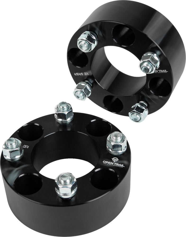 Open Trail 2-inch wheel spacer for 4/110 stud pattern, 12mm x 1.25mm bolt size, showing the spacer and stud details.