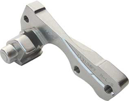 Braking oversized caliper brake rotor for enhanced stopping power, shown in a close-up view with detailed metal components.