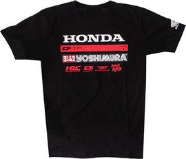 DCOR Honda Factory2 Tee in black, men's medium, featuring a classic crew neck and Honda-themed graphic design.