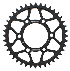 Steel Supersprox 40-tooth rear sprocket for Kawasaki ZX motorcycle, black finish, compatible with 525 chain models.