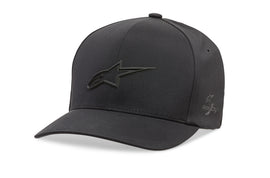 Black Alpine Star Ageless Delta Curve Bill Hat in large/X-large size, featuring a curved brim and stylish design.