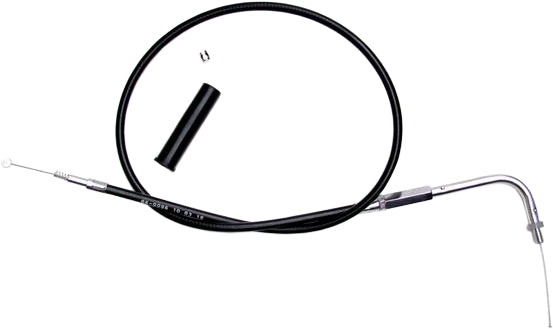 Motion Pro Black Vinyl Idle Cable 70-6096 for hydraulic control lines, showing the black vinyl-coated cable with fittings.