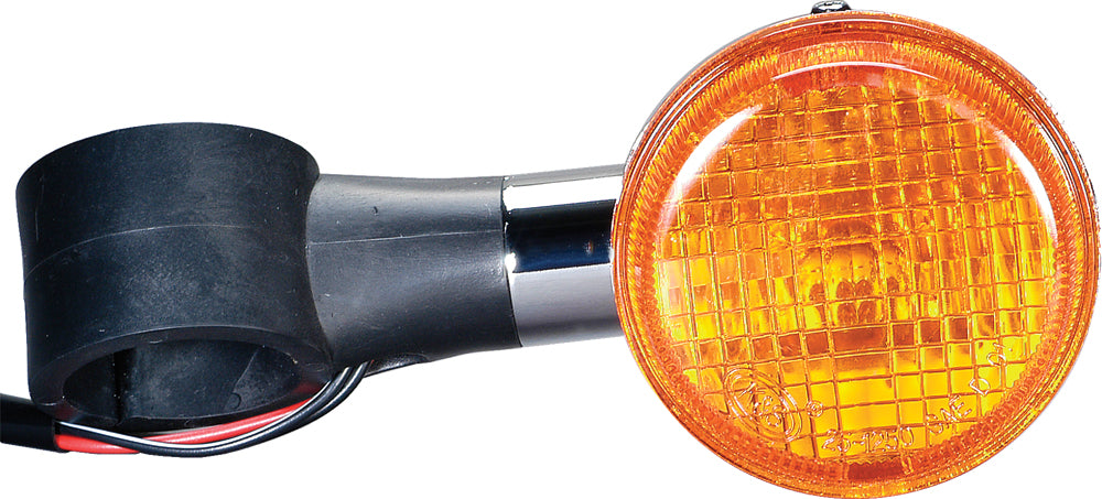 K&S Technologies rear left turn signal illumination for vehicle, showing the orange lens and mounting hardware.