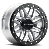 Raceline - Ryno Bdlk Wheel 15x10 4/137 5+5 (0mm) Blk/As Cast - 570-1714