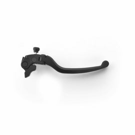Black RIZOMA 3D motorcycle brake lever, durable metal construction, designed for precise control and stylish appearance.