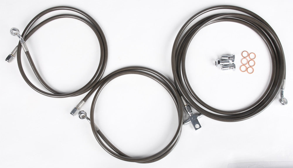 Streamline rear smoke brake line for Can-Am, with four brake components, designed for reliable braking performance.