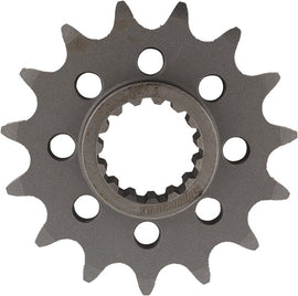 Steel front sprocket by Supersprox with 15-tooth count for 525 chain, featuring durable construction and precise gear fit.