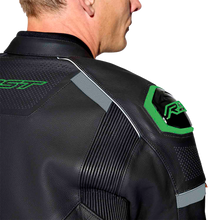 Load image into Gallery viewer, S1 D3o Leather Jacket Blk/Gry/Flo Grn Sm