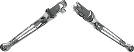 HardDrive chrome 2-slot lever set for Big Twin 86-06 and XL 96-03 motorcycles, featuring classic handlebar lever design.