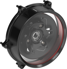 Load image into Gallery viewer, Black RIZOMA clutch cover for Ducati V2 motorcycle, model 58-ZDM179B, designed for durability and style.