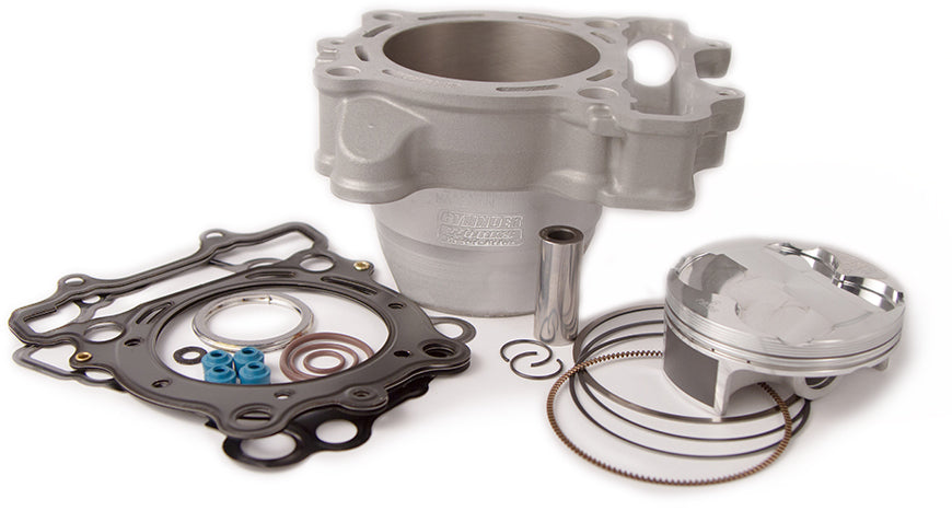 Cylinder Works engine cylinder kit for Suzuki, featuring a high compression 13.5:1 piston and +3.0mm bore, designed for performance.