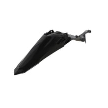 Charger l'image dans la galerie, Acerbis black rear fender for Yamaha motorcycle, made of durable plastic, with sleek design and mounting holes visible.
