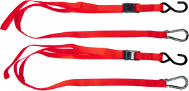 Red Fire Power 1-inch by 6-foot soft-tie tie-down strap, double pack, used for securing cargo or equipment.