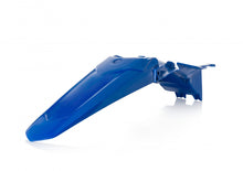 Load image into Gallery viewer, Acerbis blue rear fender for motorcycles, featuring a sleek design and mounting points, on a plain background.