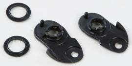 Fly Racing Trekker ratchet plate set, helmet accessories with metal plates and screws, designed for helmet adjustment and secure fit.