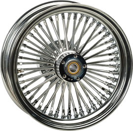 HardDrive chrome 48-spoke alloy wheel with 18x5.5-inch size, wide hub, 25mm offset, designed for automotive use.