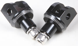 PUIG footpeg adapter 561-06791BK for motorcycle foot controls, black metal with mounting hardware visible